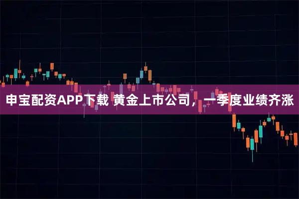 申宝配资APP下载 黄金上市公司，一季度业绩齐涨