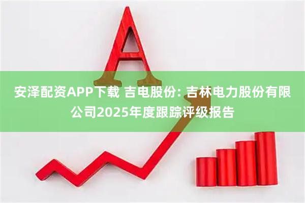 安泽配资APP下载 吉电股份: 吉林电力股份有限公司2025年度跟踪评级报告